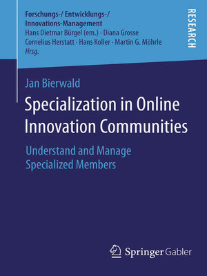 cover image of Specialization in Online Innovation Communities